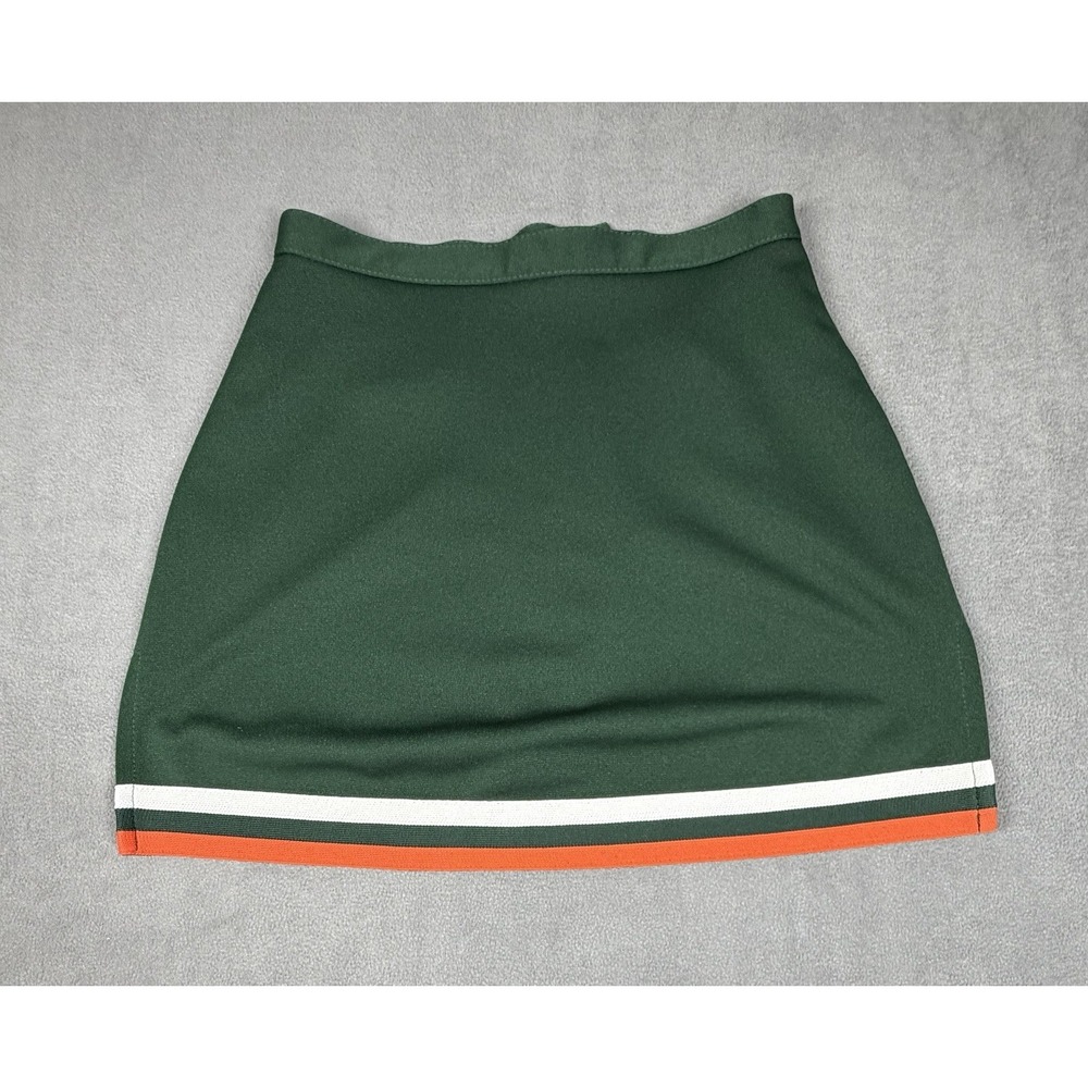 Dehen Pleated School Uniform Skirt Girls Green 9 Green Lightweight Zipper Stripe
